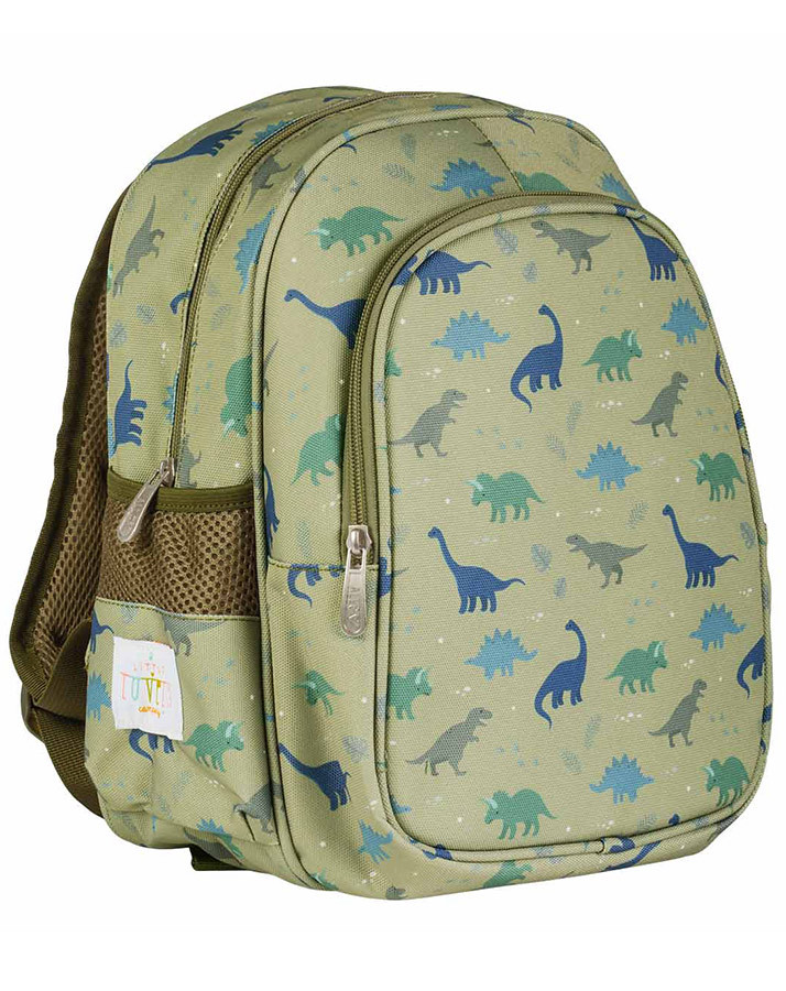 Kinderrucksack DINOSAURS (27x32x19) isoliert in hellgrün