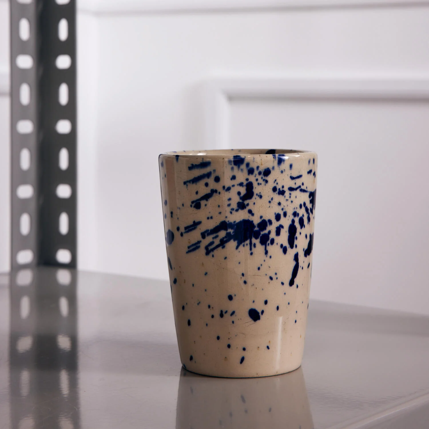 Bornholms Keramikfabrik  Tall Cup, Blue Splash - 30 cl