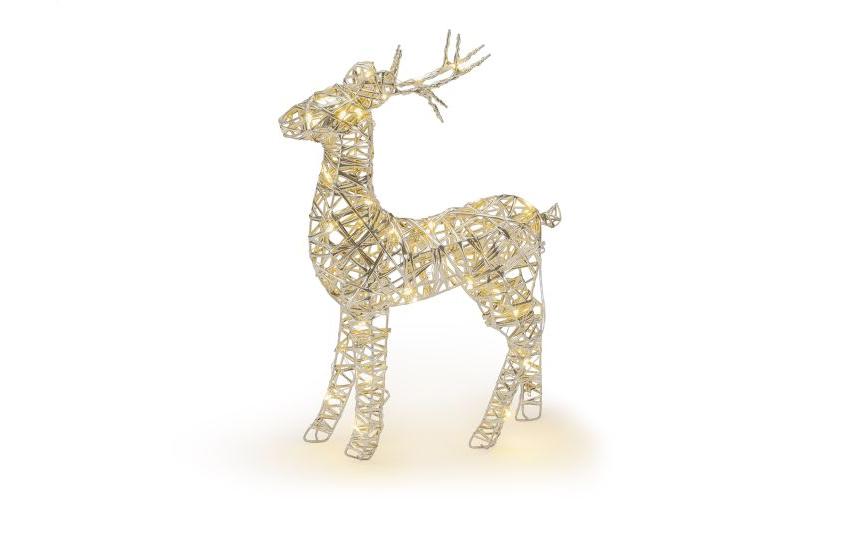 Gold reindeer, 30 WarmweissLED Dekoration