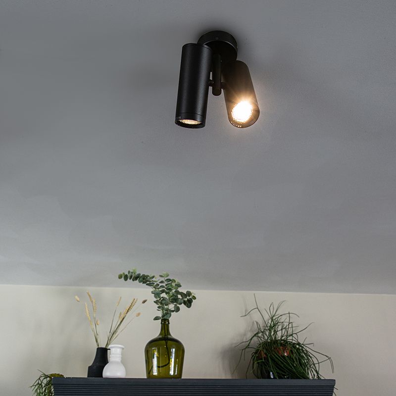 Design spot zwart 2-lichts - Scopio Honey