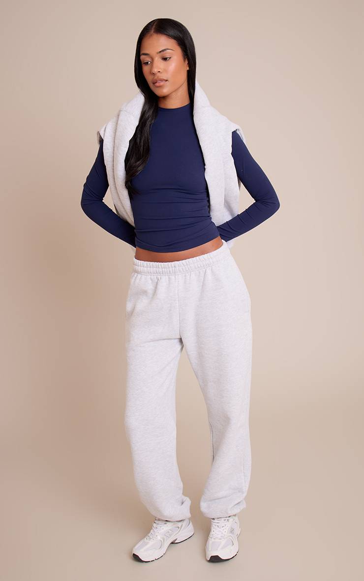 Bleu T-shirt Tall Manches Longues Sculptant Contour