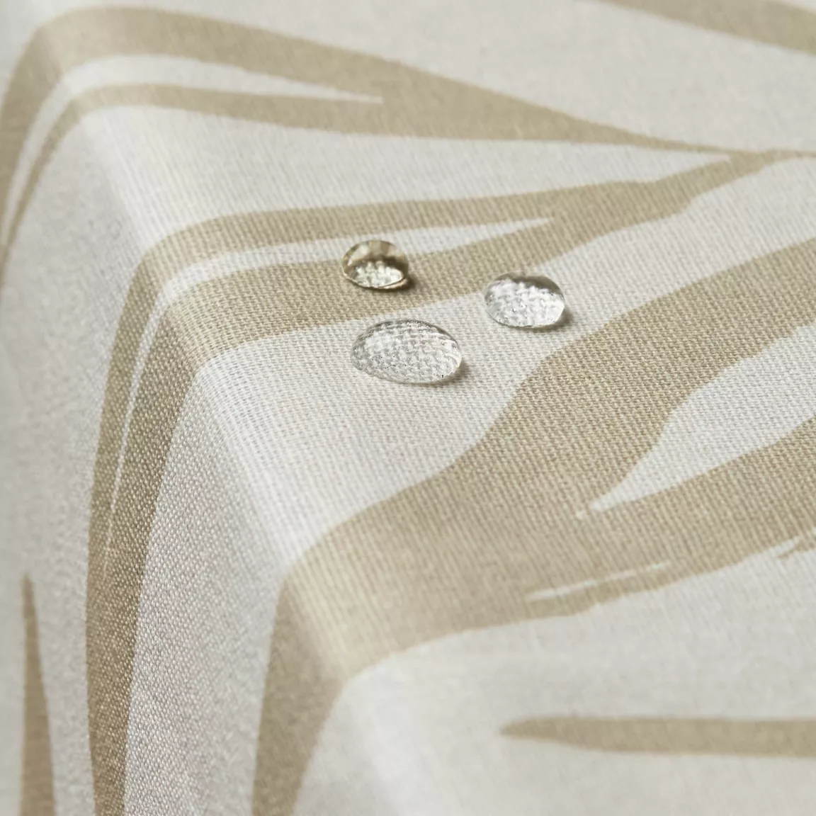 Nappe rectangulaire coton enduit (150 x 250 cm) Galice Beige