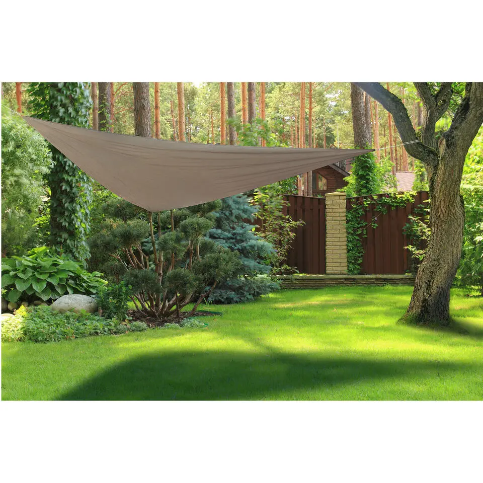 Hesperide Schaduwdoek Curacao - driehoekig - taupe - 4x4m