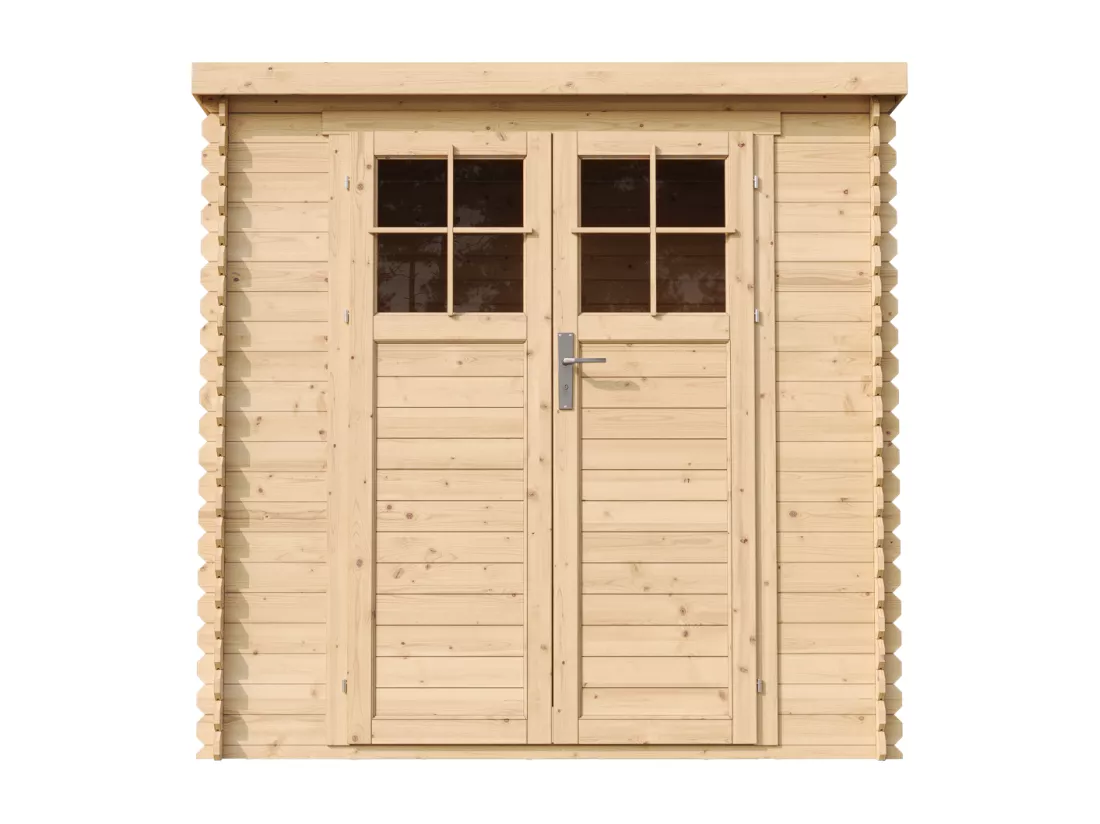 TIMBELA M311F Abri de jardin en bois, - porte verrouillable de haute qualité- l204xL142xH200cm/2.22m2
