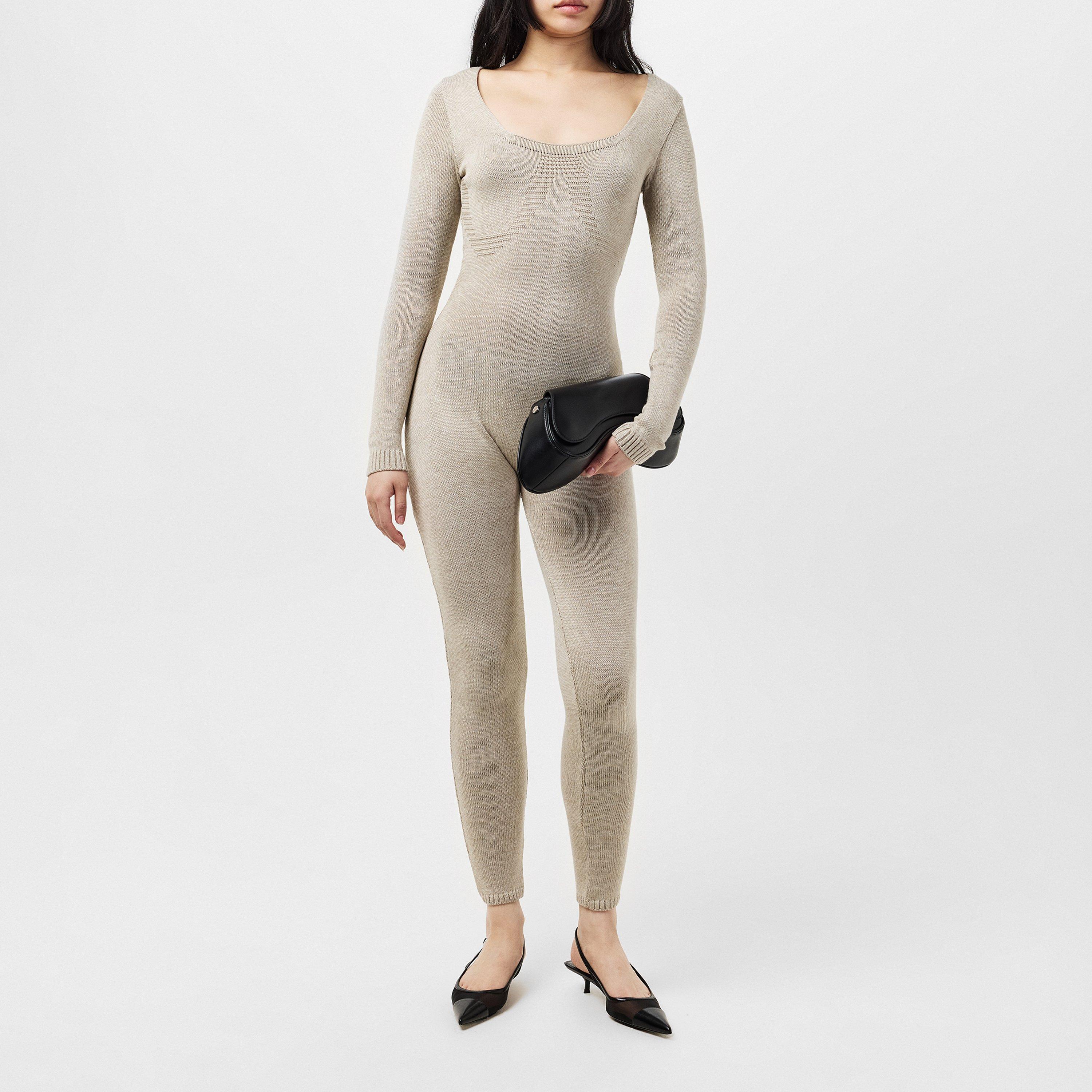 Missy Empire ME Knitted Long Sleeve Jumpsuit Womens