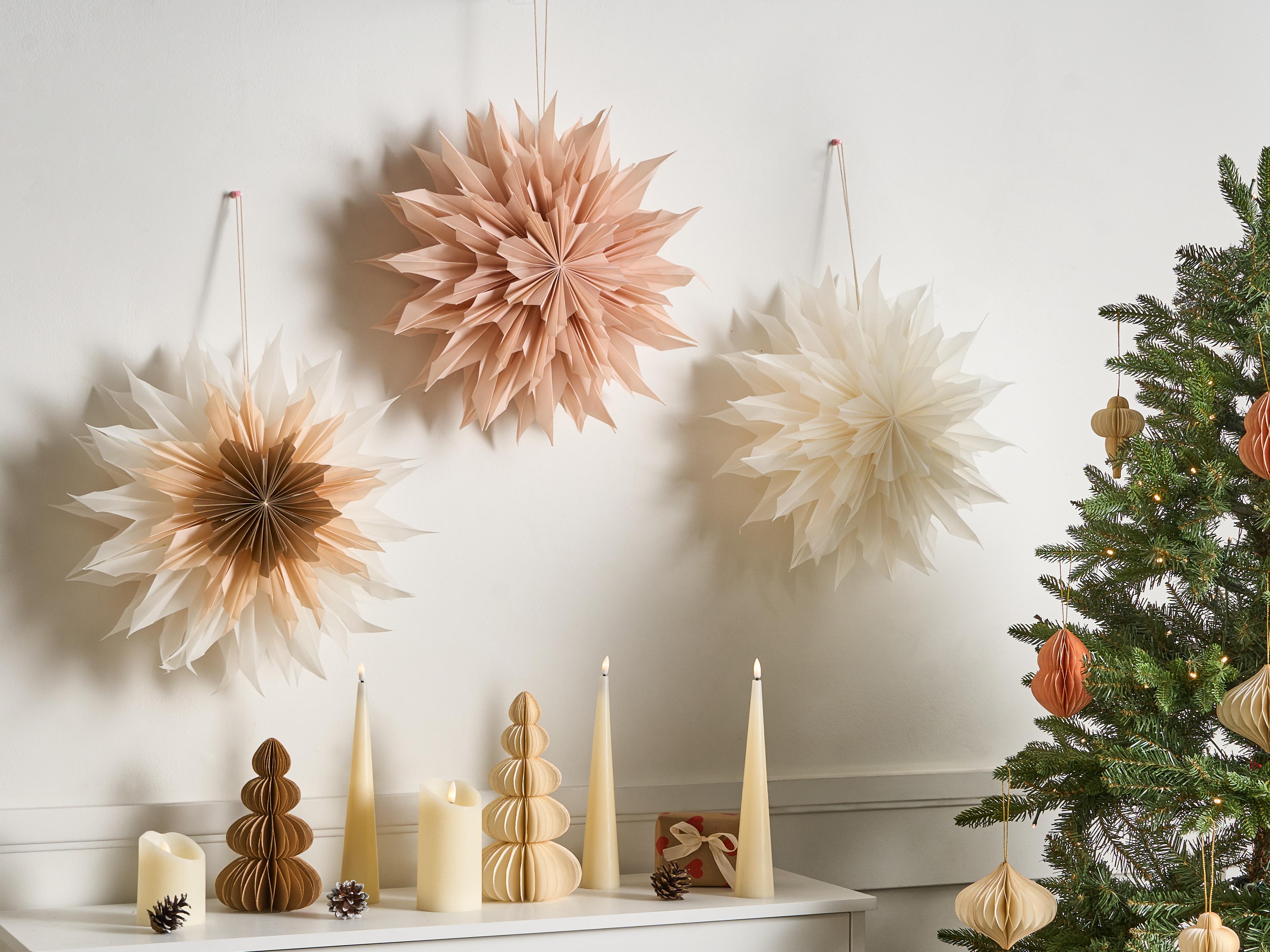 Set van 3 hangende decoraties LED FORSAN Ster 41 cm Meerkleurig
