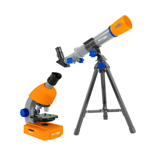 Conjunto de telescópio e microscópio Bresser Junior Starter