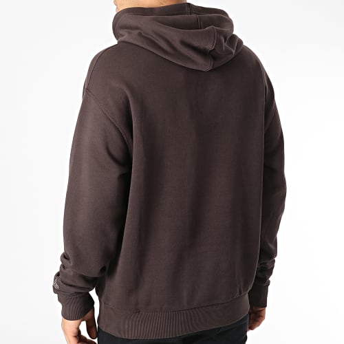 Sweat Capuche Large Embroidered Logo New York Yankees Marron