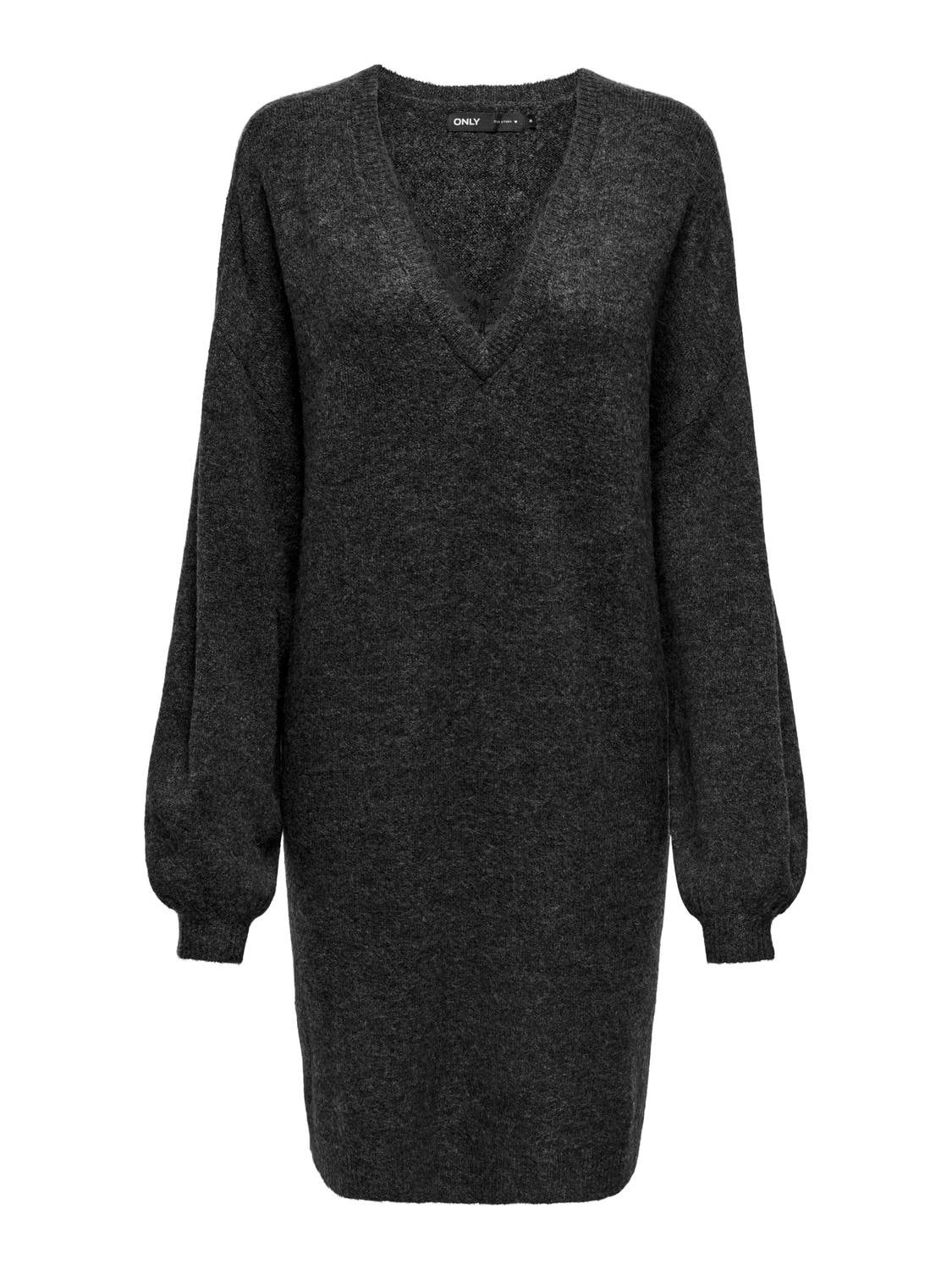 ONLMANIFESTA Midikleid Dark Grey Melange