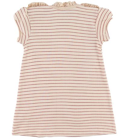 En Fant Kleid - Pink Champange m. Streifen