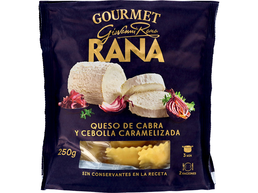 RAVIOLI COM QUEIJO DE CABRA E CEBOLA RANA 250G