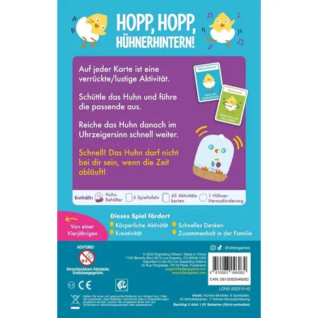 Asmodee Exploding Kittens Hopp, hopp, Hühnerhintern