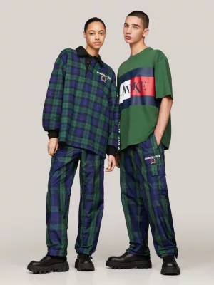 Calças cargo xadrez tartan Tommy x Awake NY