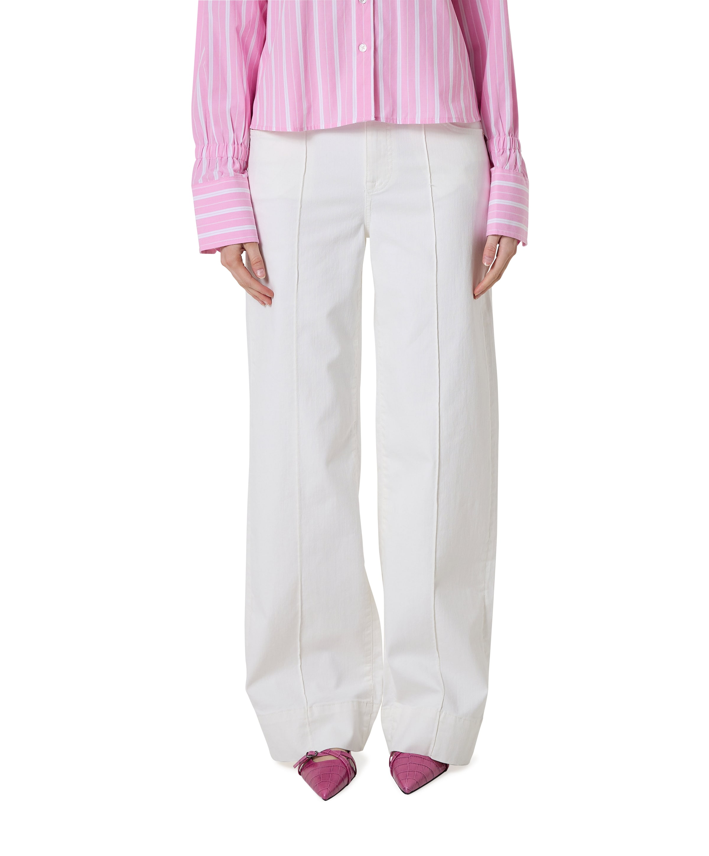 Cup of Joe Denim wide straight dames jeans ecru