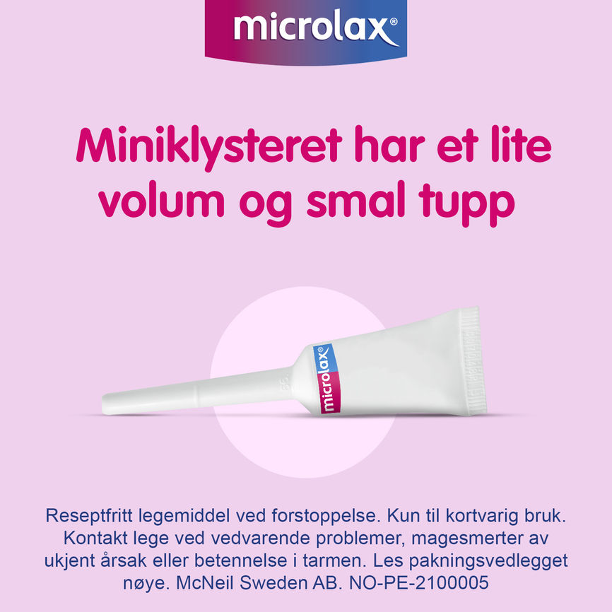 Microlax Rektalvæske 90 mg/ml/9 mg/ml/625 mg/ml