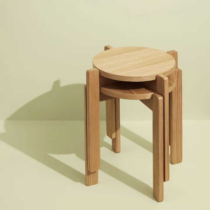 Hübsch Interior - Always Hocker, H 42 cm, Eiche