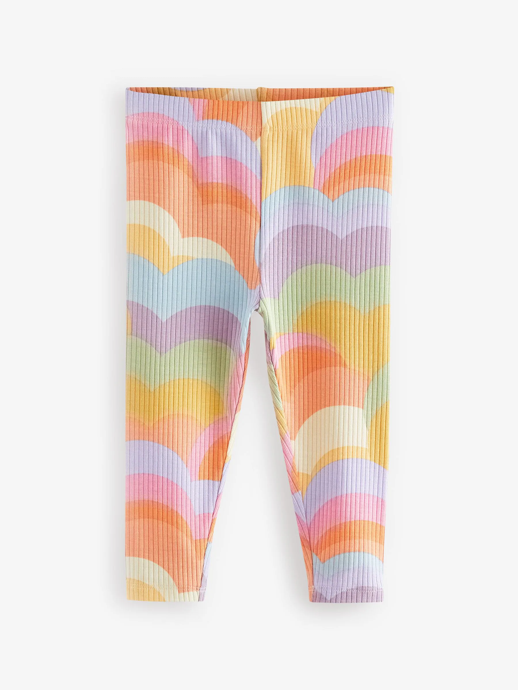 Regenboog - Verpakking van 5 geribbelde Leggings (3mnd -7jr)