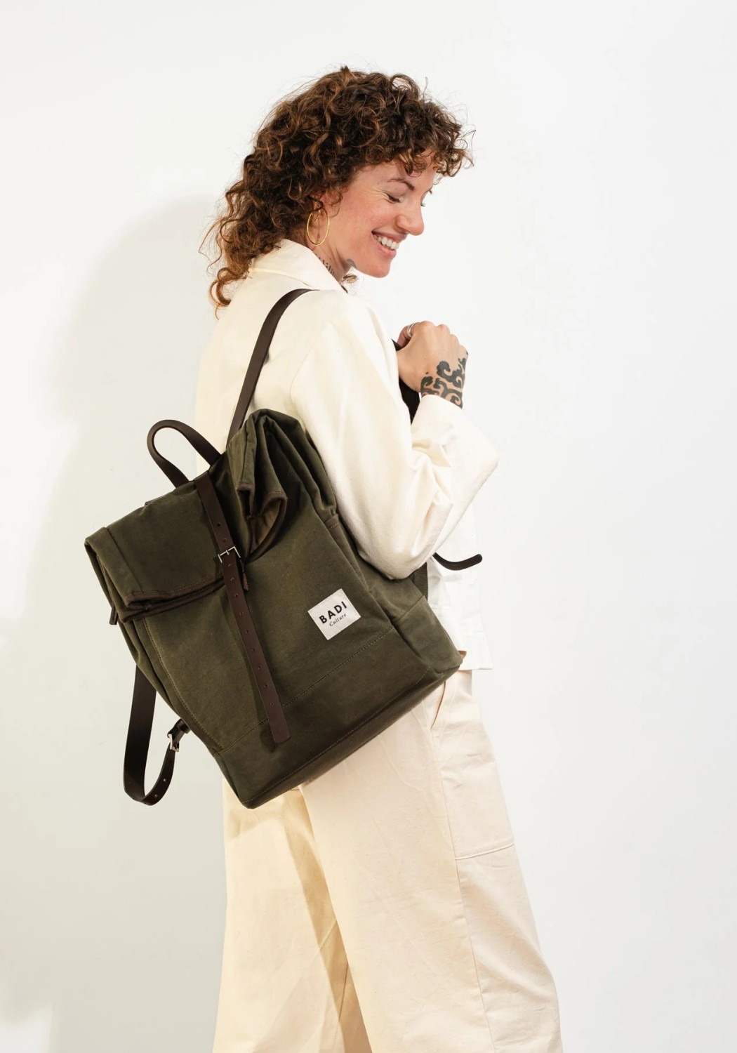 BADI Culture Roll-Over Rucksack Roll-Over Backpack Dark Green