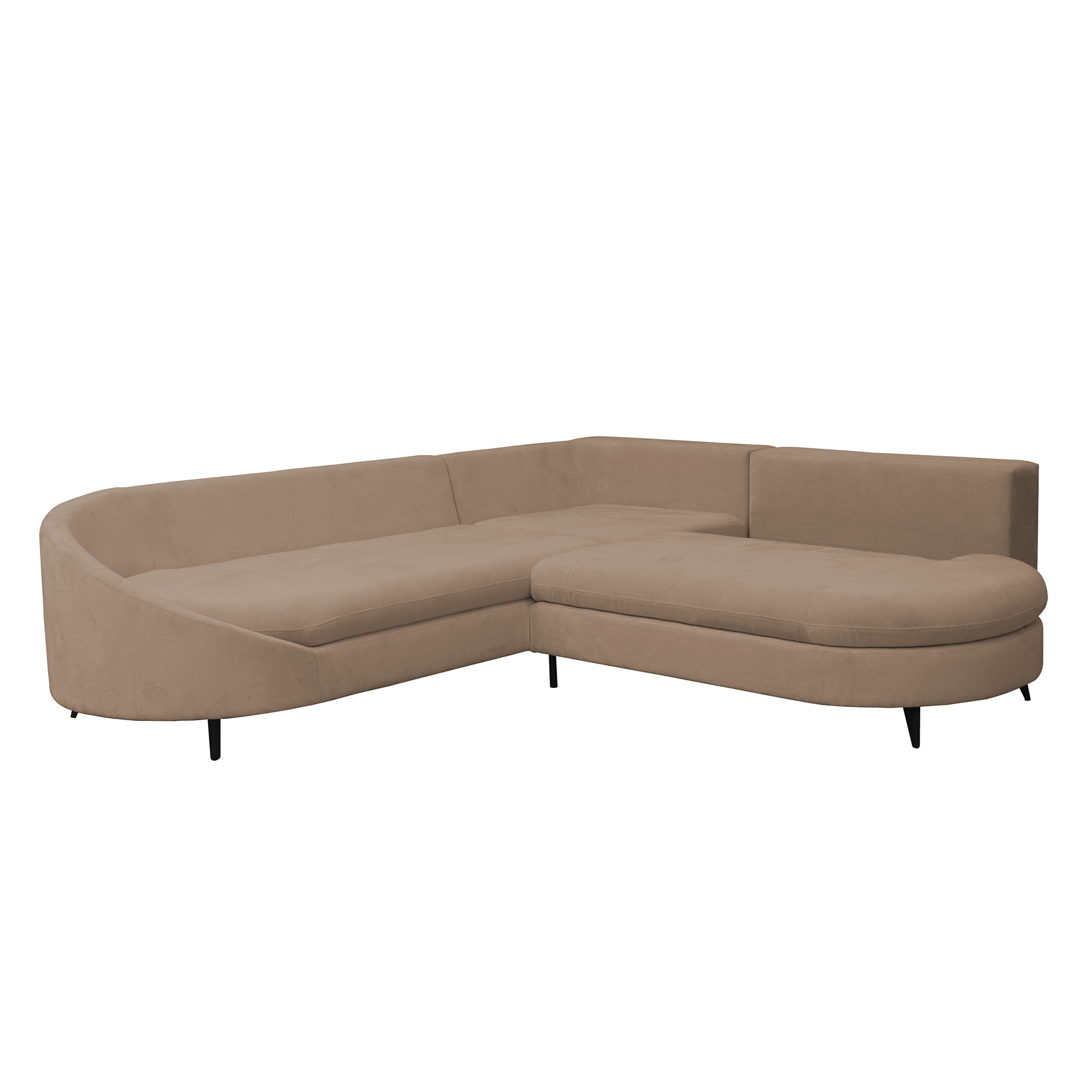 Ecksofa - antelope - mit Liegefunktion und Staukasten - Ottomane rechts