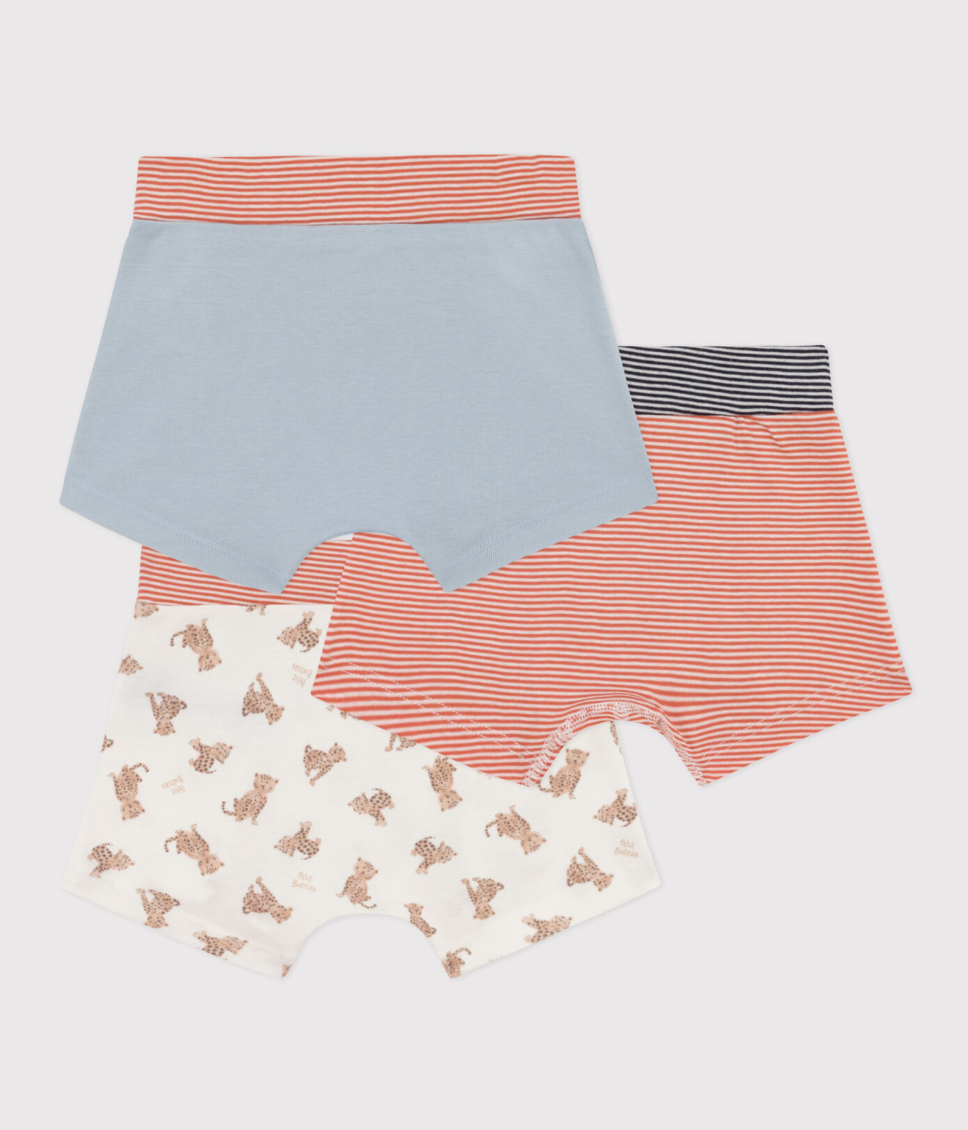 Lot de 3 boxers léopards en coton petit garçon