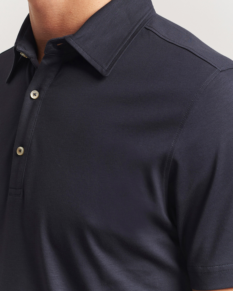 Stenströms Supima Cotton Polo Shirt Navy