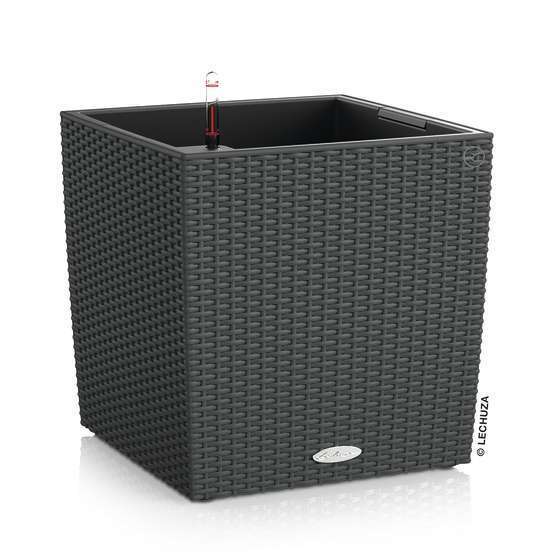Cube Cottage en polypropylène, granit L. 40 x l. 40 x H. 39 cm