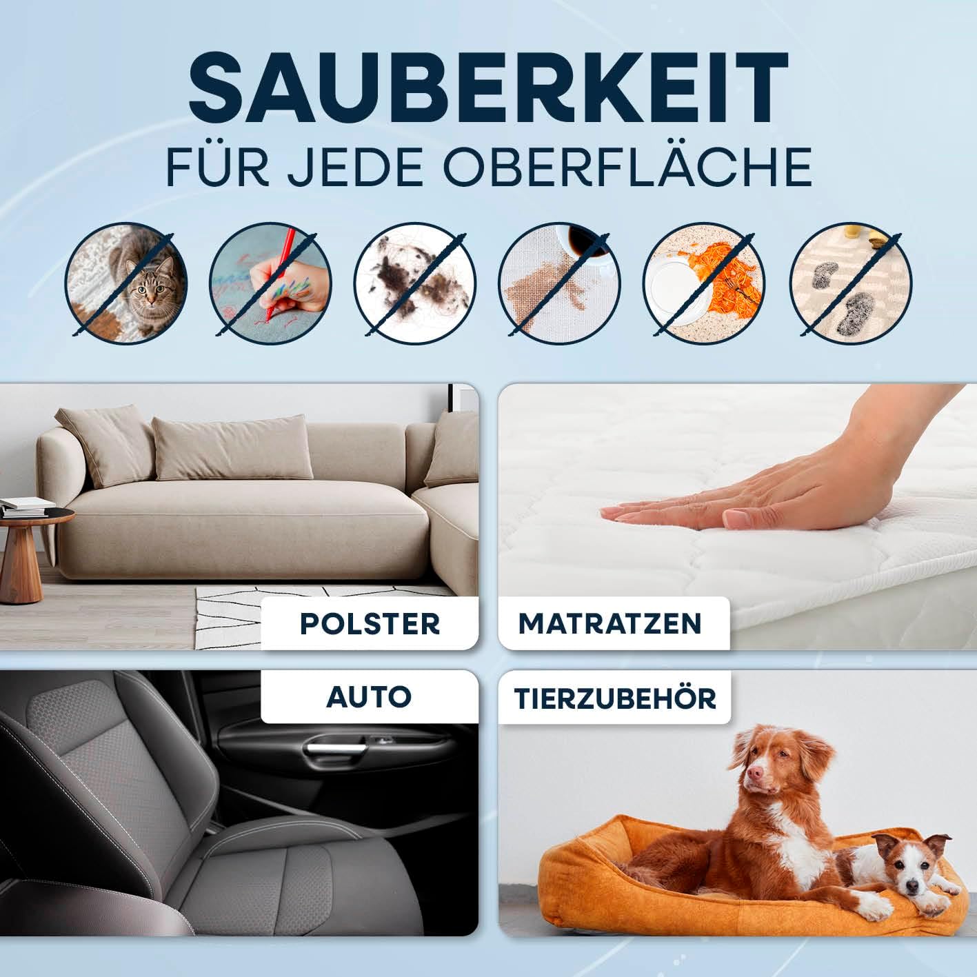 CLEANmaxx Polster- & Teppichreiniger Pro Steam | 3in1: Polsterreiniger, Spot Cleaner, Waschsauger | Fleckenreiniger mit Heißwasser- & Steam-Technologie für Teppich, Auto, Sofa etc.