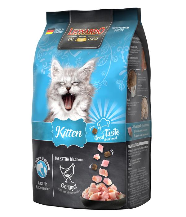 Leonardo Trockenfutter für Katzen Kitten,