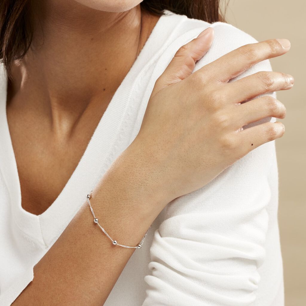 Bracelet Amarylis Argent Blanc