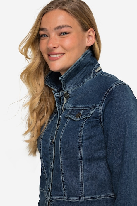 Jeansjacke, Hemdkragen, Metallknöpfe, Langarm