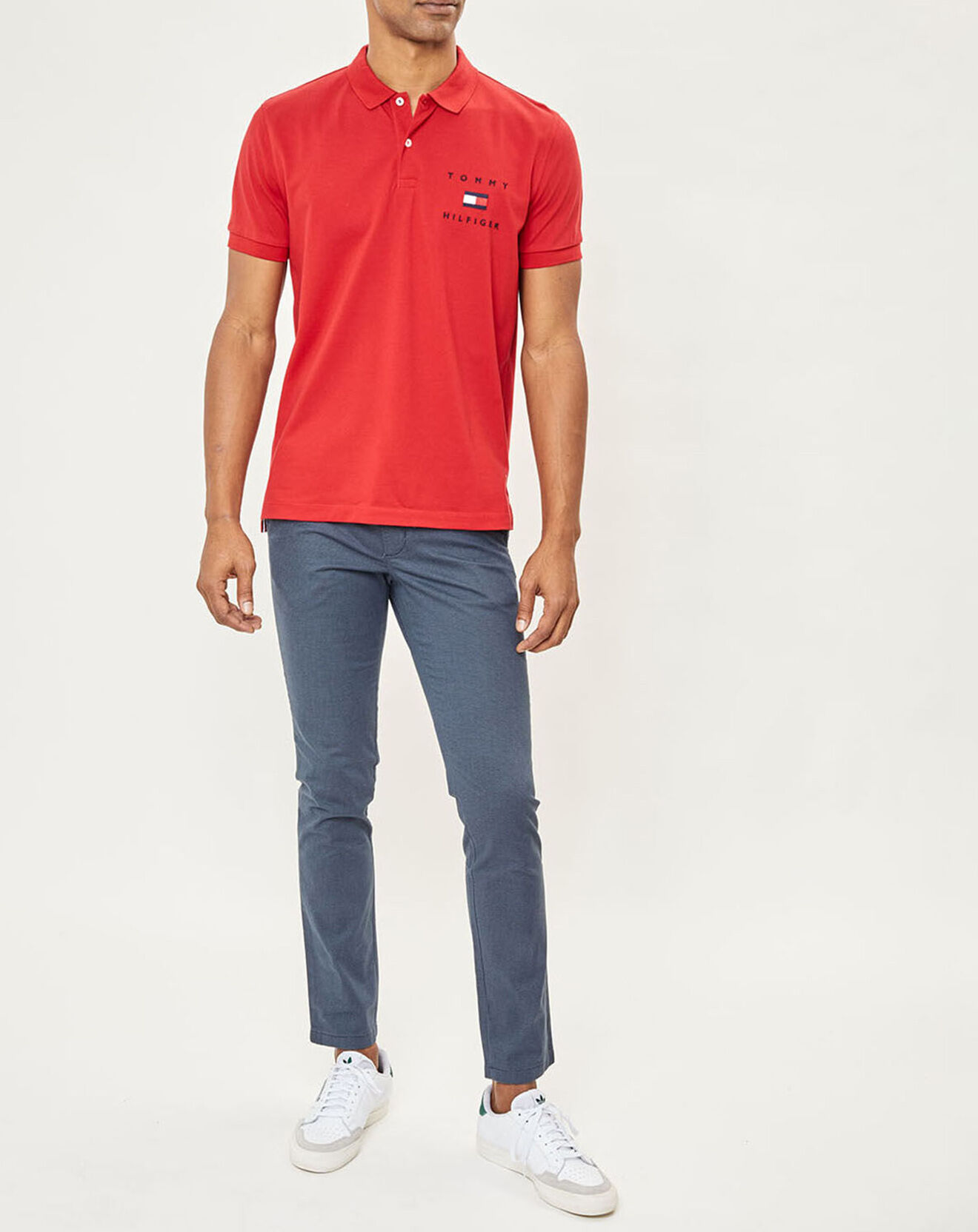 Tommy Hilfiger Polo Logo Flag Coton Bio rouge