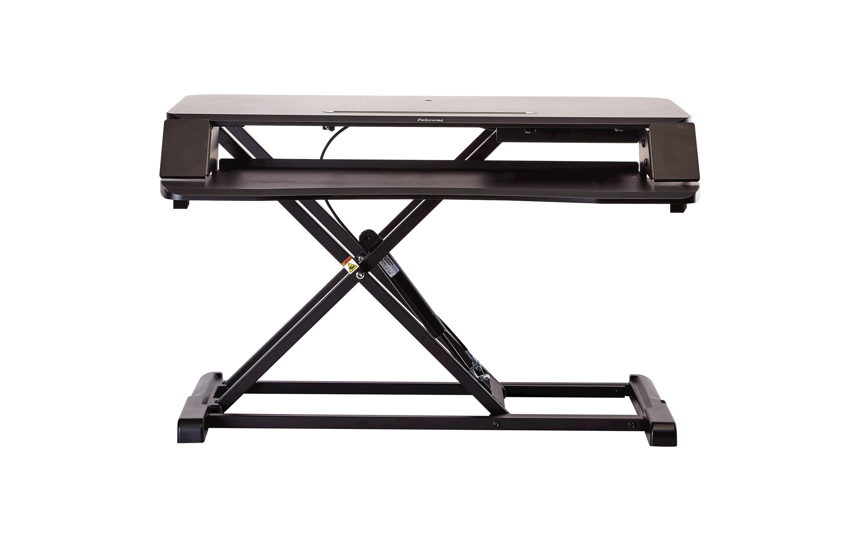 Bildschirm-Ständer Corsivo Schwarz<br>Sitz-Steh Workstation, höhenverstellbar