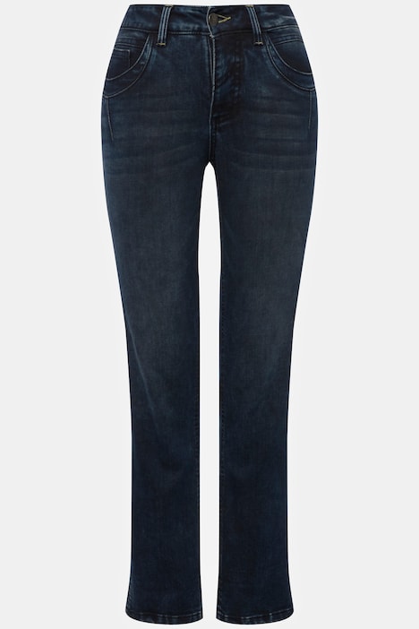 Jeans, Straight Fit, 5-Pocket, Saum-Umschlag mit Laurasøn Schriftzug