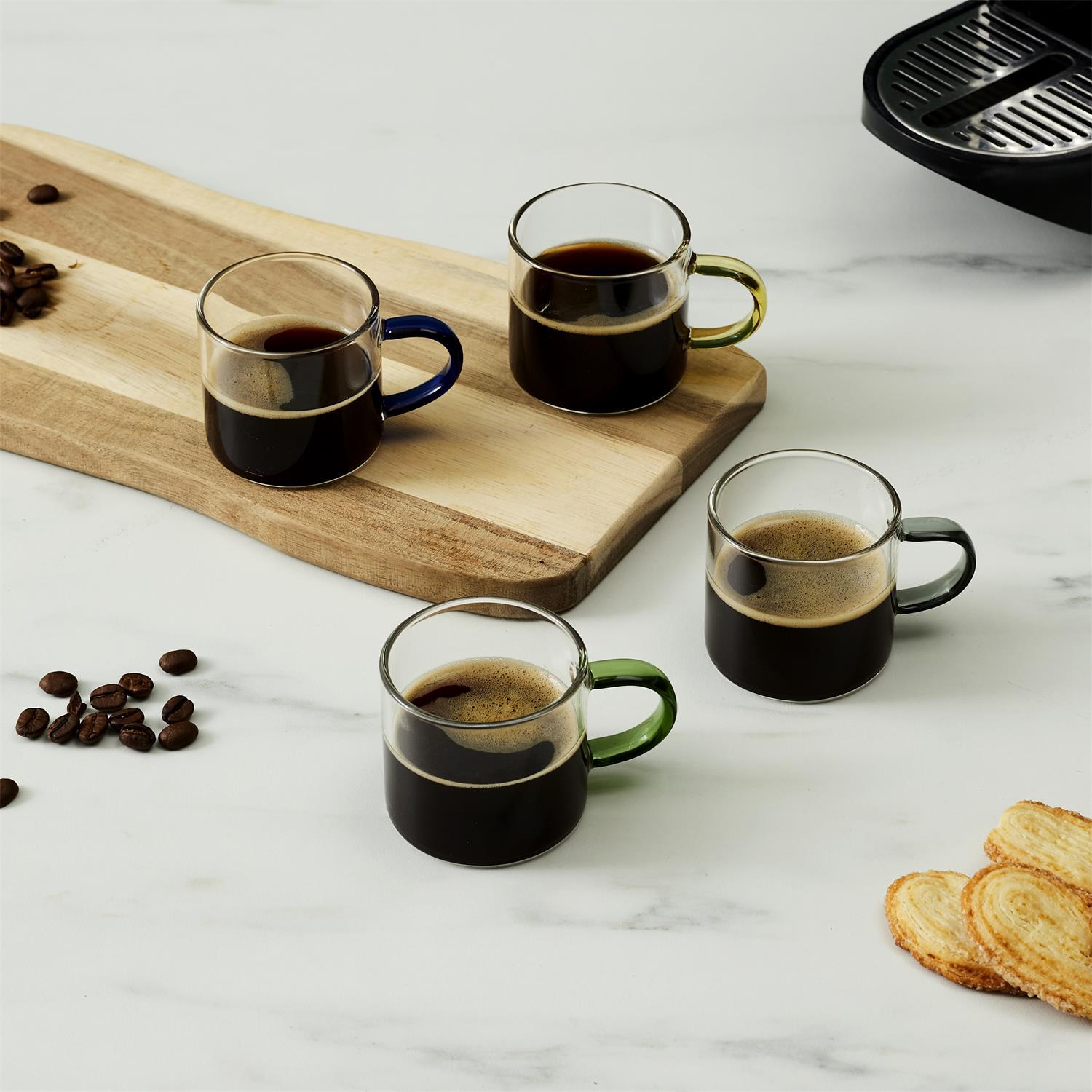 TASSE EXPRESSO VERRE ANSE COLOREE 10CL