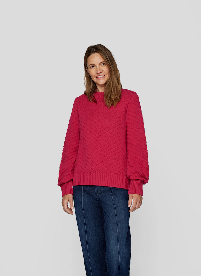 Rabe Strickpullover mit Ripp-Muster
