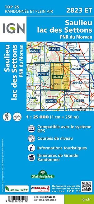 IGN - TOP25 2823ET SAULIEU 1 25 000