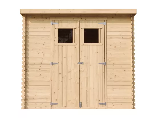 TIMBELA M310+M310G Abri de jardin en bois AVEC SOL TRAITÉ - l239xL142xH200cm/2.63 m2