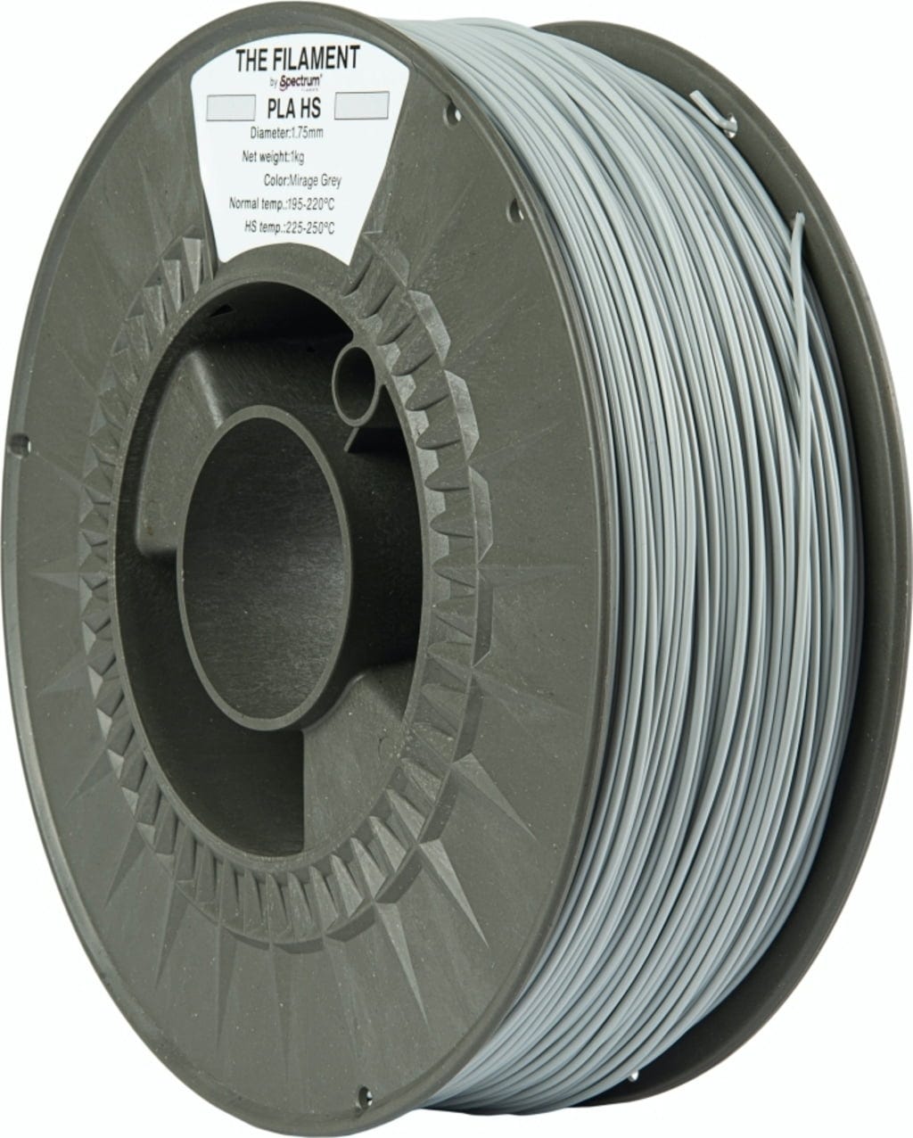 The Filament  PLA HS Mirage Grey, 1,75 mm / 1000 g    Kosteneffizientes PLA für hohe Geschwindigkeiten in Mirage Grey