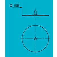 Bouchon Wirquin Frisby blanc cassé ø105 mm
