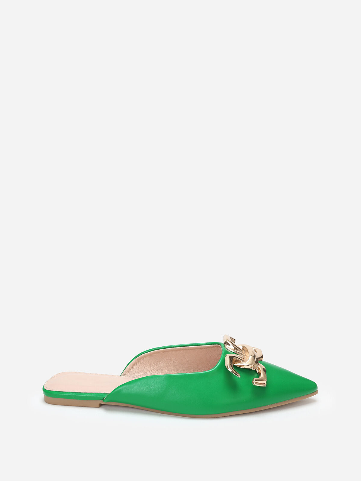 Mules pointues à boucle- Vert