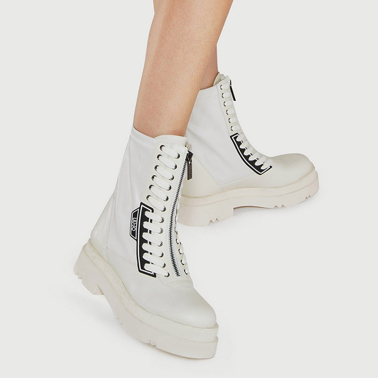 Liu-Jo Boots en Cuir Ivory écrues