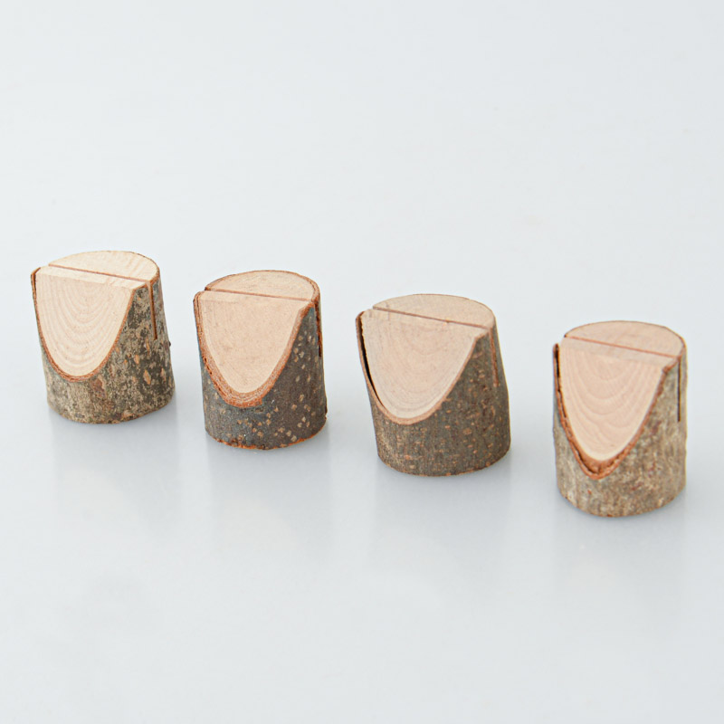 4 porte-nom rondins en bois