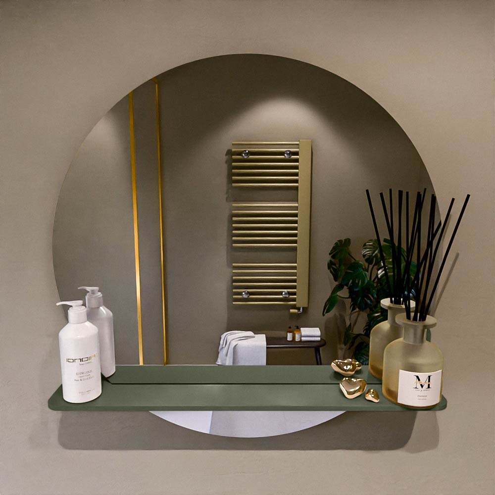 Mondiaz Spot spiegel rond Ø70cm met planchet cale