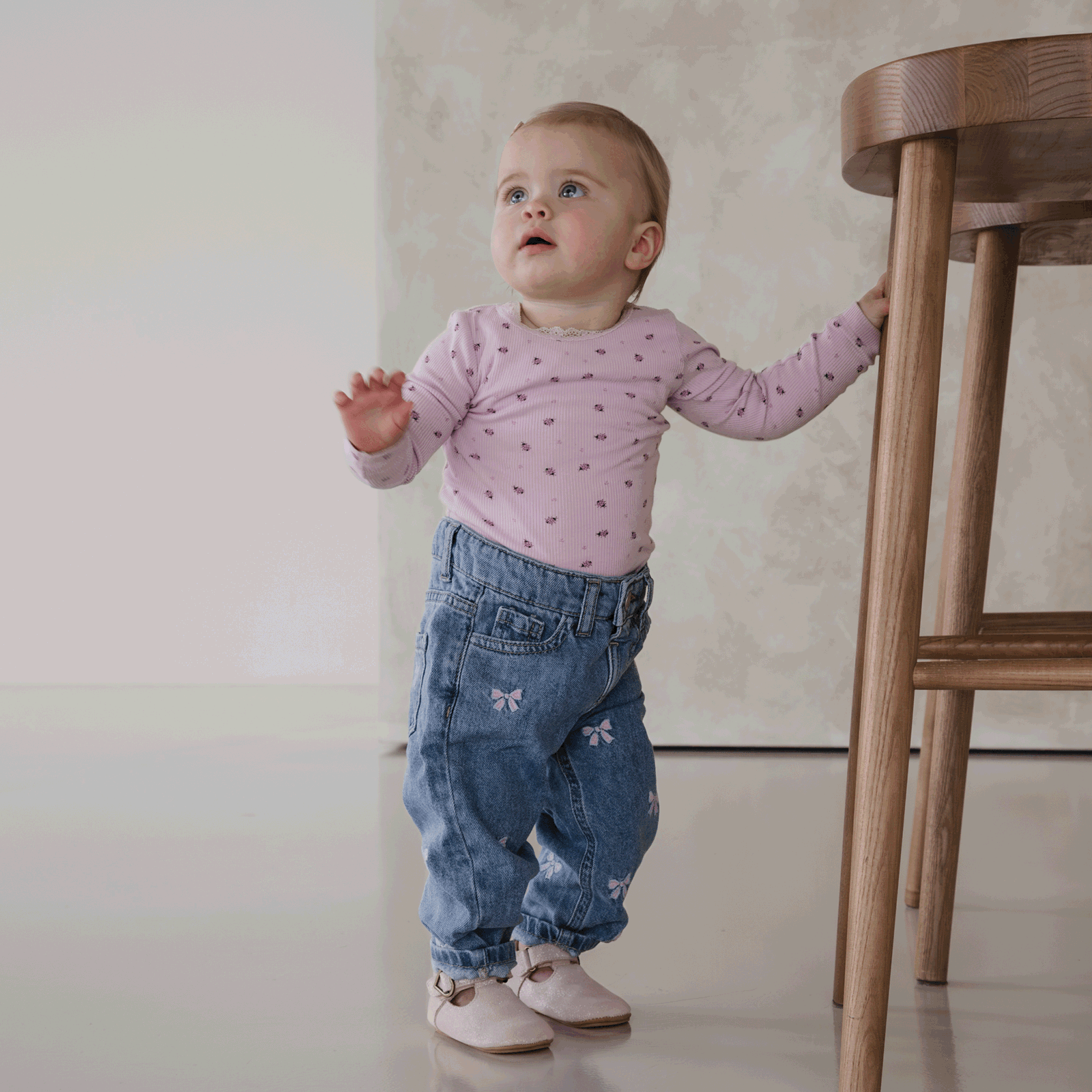 Shoesme rosa BABY-PROOF® T-Bar Schuh