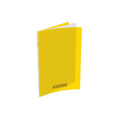 Conquérant Classique - Cahier polypro 24 x 32 cm - 140 pages - grands carreaux (Seyes) - jaune