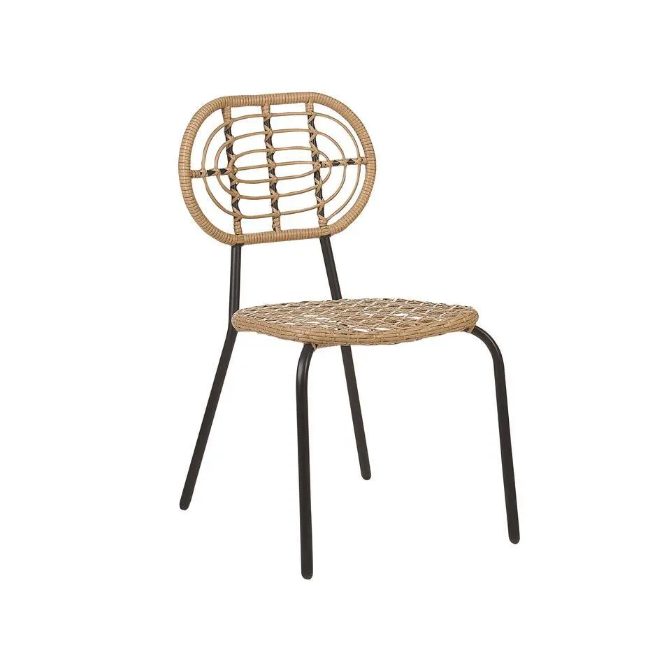 PRATELLO - Tuinstoel set van 4 - Naturel - PE rotan