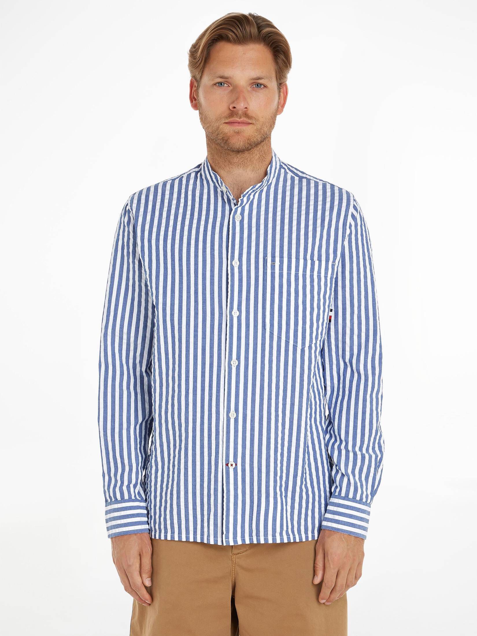 Tommy Hilfiger| Herren Hemd OXFORD SEERSUCKER Langarm