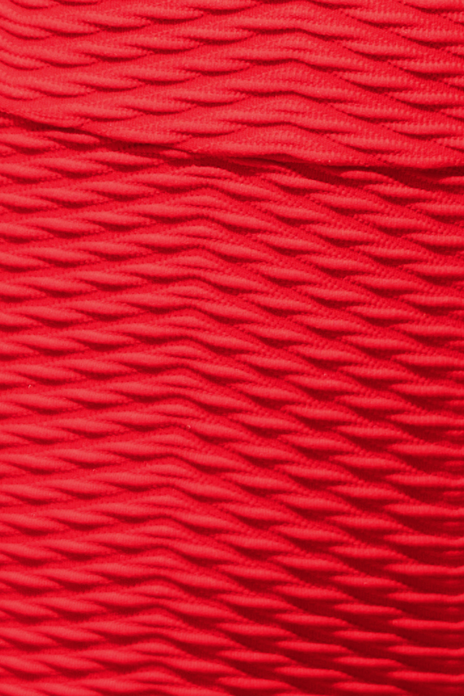 Bikini taille moyenne à bretelles convertibles et lambris rouge