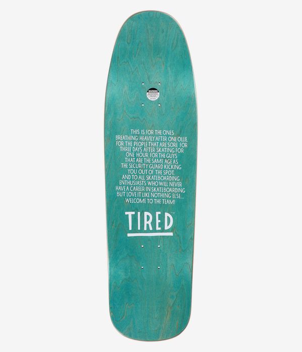 Tired Skateboards Creepy Skull Winder Shaped 9.25