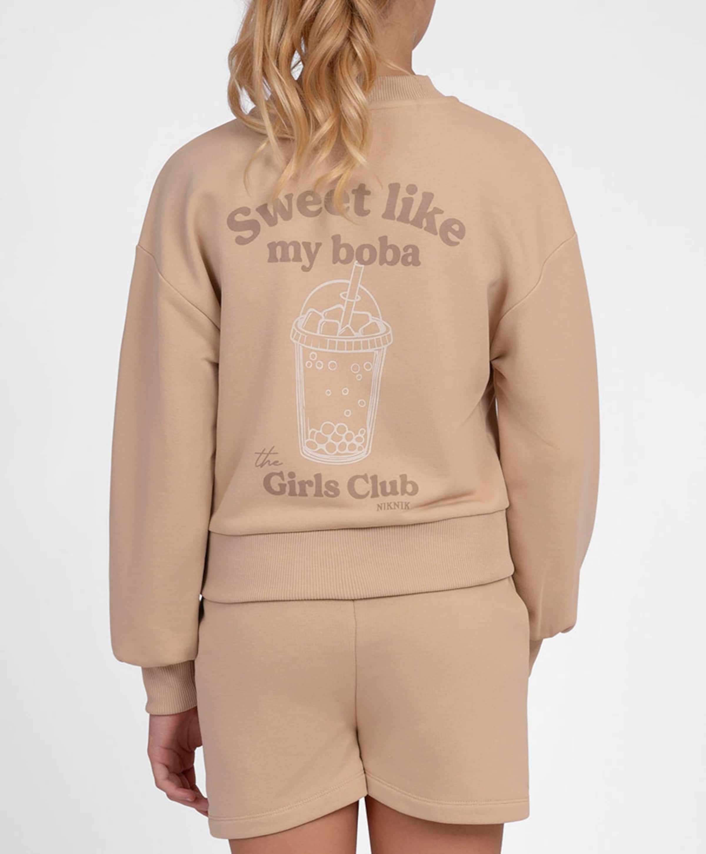 NIK & NIK Meisjes sweater beige